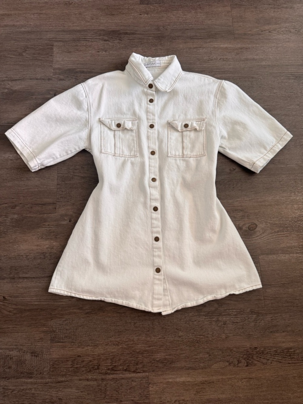 Petal & Pup Cream Button-Up Shirt Dress